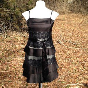 Aryn K. Black Lace Cocktail Party Dress | M